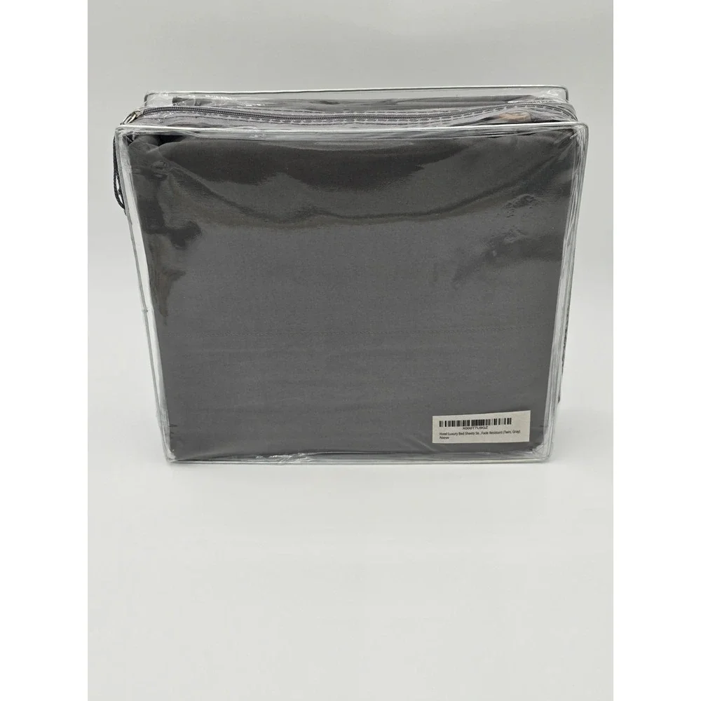 Gray Twin sheet set Danjor Linens Platinum 1800 Collection Hotel Luxury bed